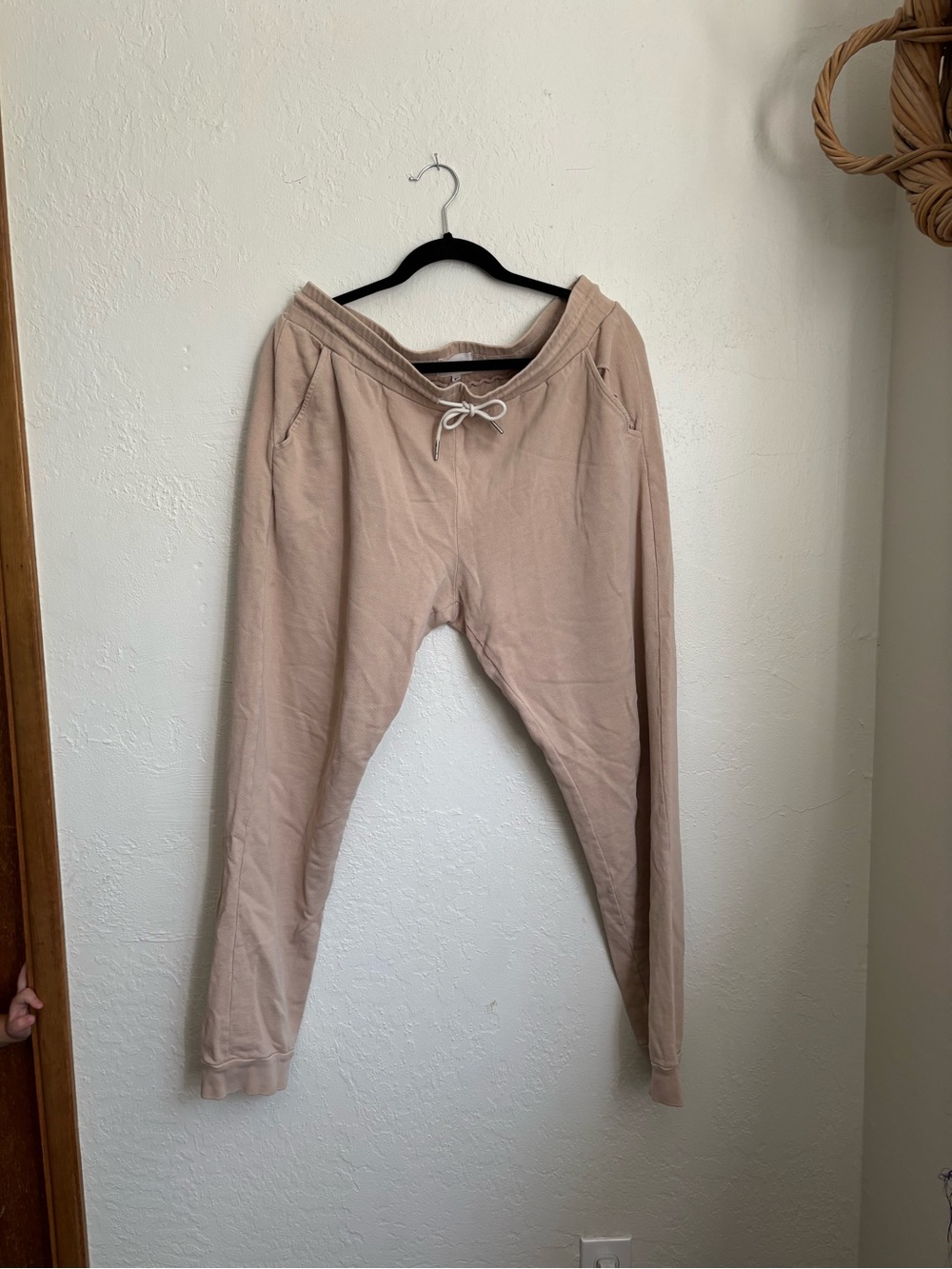 MATE the Label Beige Drawstring Joggers